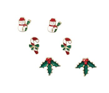 Snowman Candy Cane Holly