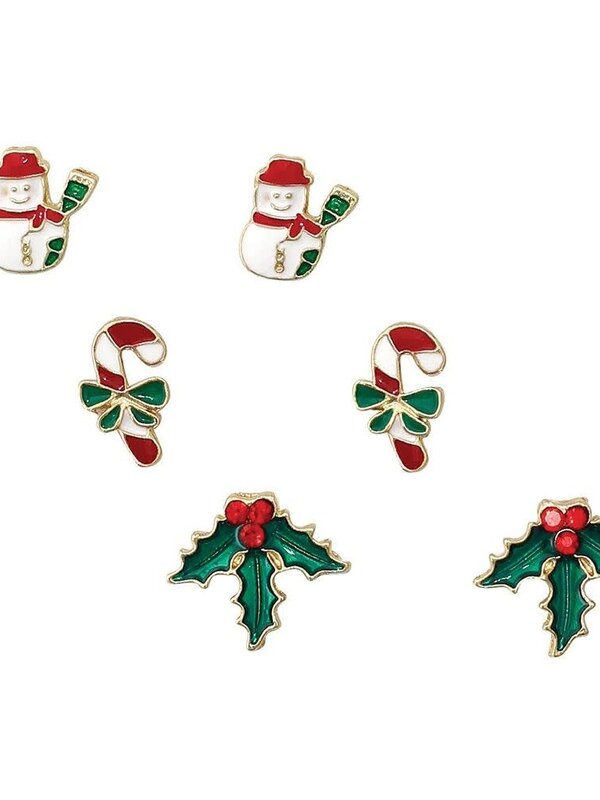 Snowman Candy Cane Holly