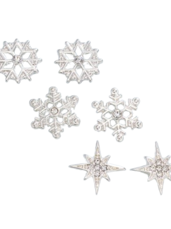 Silv Snowflake w Crys Trio