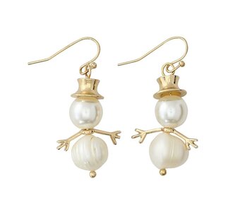 Gold Pearl Snowmen