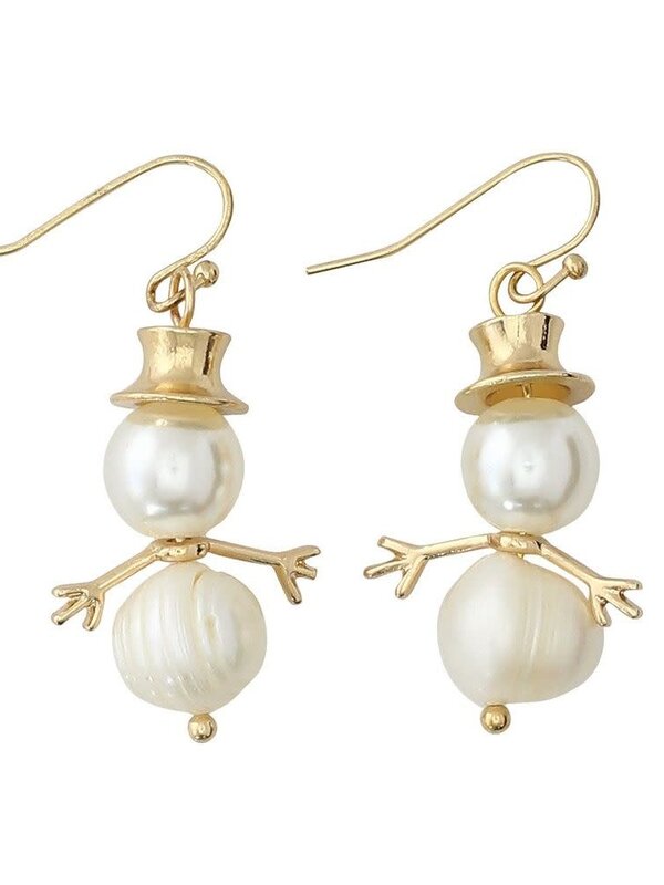 Gold Pearl Snowmen