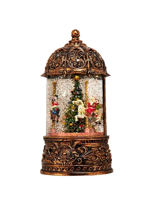 Santa with Carousel & Lantern