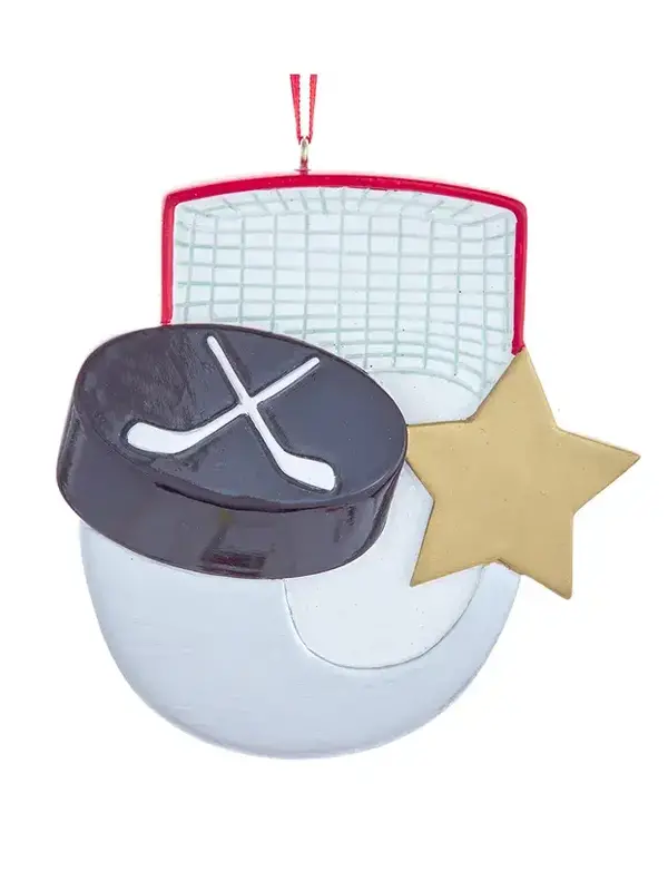 Hockey with Star Ornament