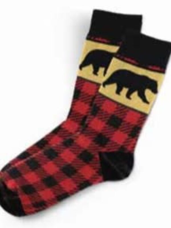 Black and Red Plaid Socks
