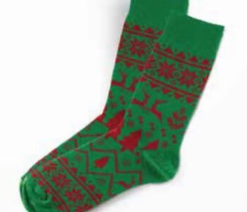 Christmas Trees and Deer Pattern Socks