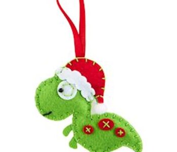 DIY Felt Ornament Kit - Christmas Dinosaur