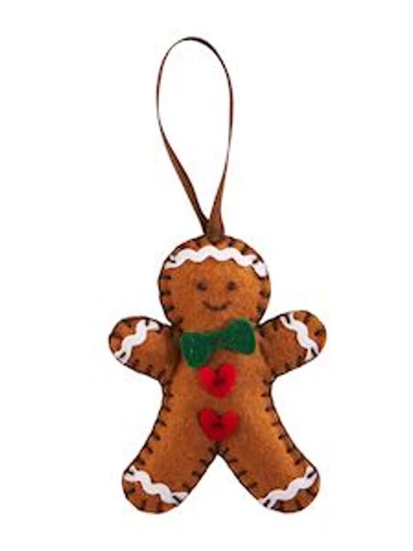 DIY Felt Ornament Kit - Gingerbread Man