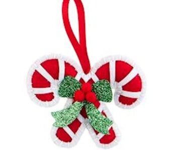 DIY Felt Ornament Kit - Christmas Candy Cane