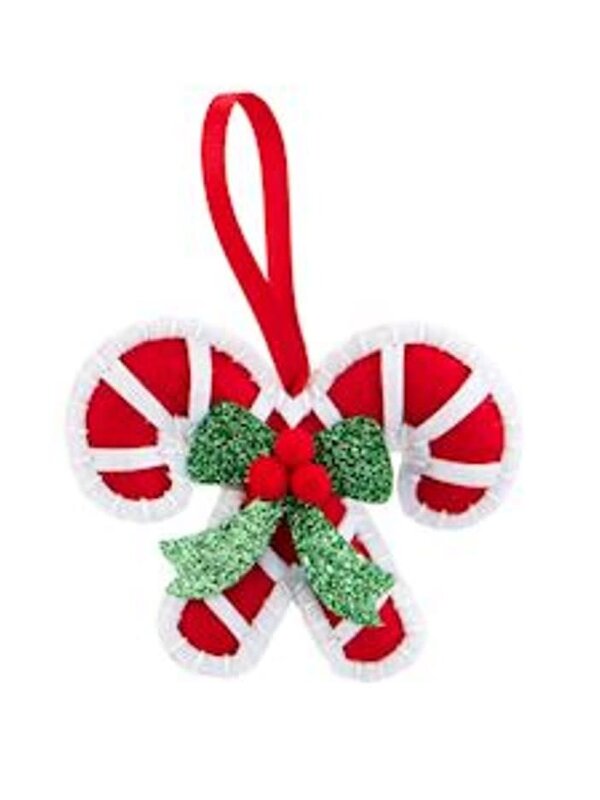 DIY Felt Ornament Kit - Christmas Candy Cane