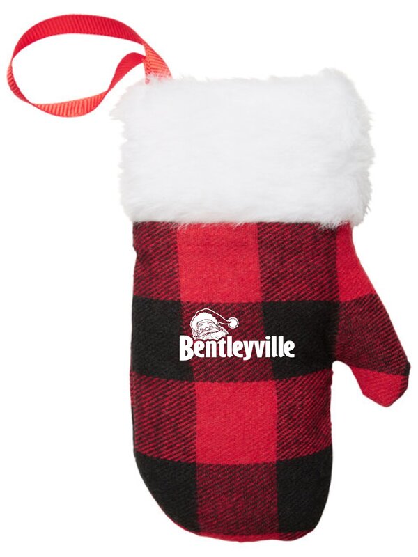 Plaid Mitten Ornament