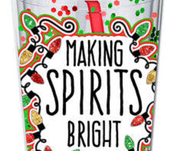 Making Spirits Bright Glitter Cup
