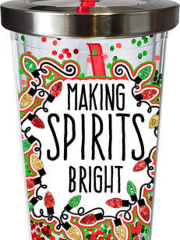 Making Spirits Bright Glitter Cup