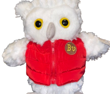 10" White Snowy Owl w/vest