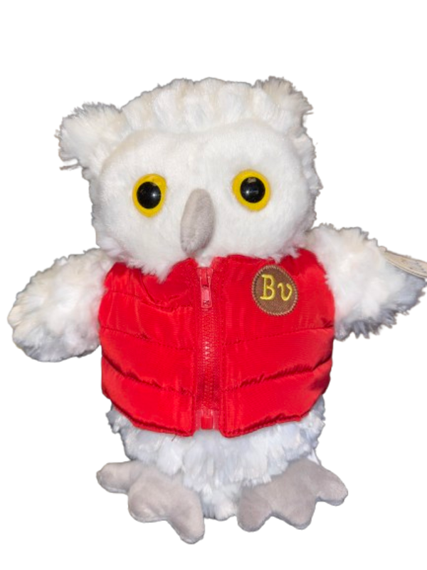 10" White Snowy Owl w/vest