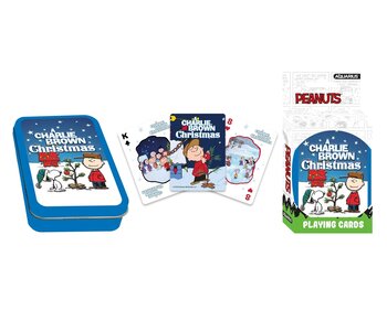 Peanuts Charlie Brown Christmas Playing Cards (Embossed Tin Gift Box Packaging)