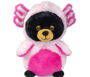 8" Black Bear in Axolotl Costume