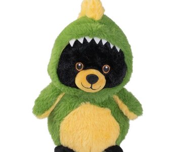 8" Black Bear in Dinosaur Costume