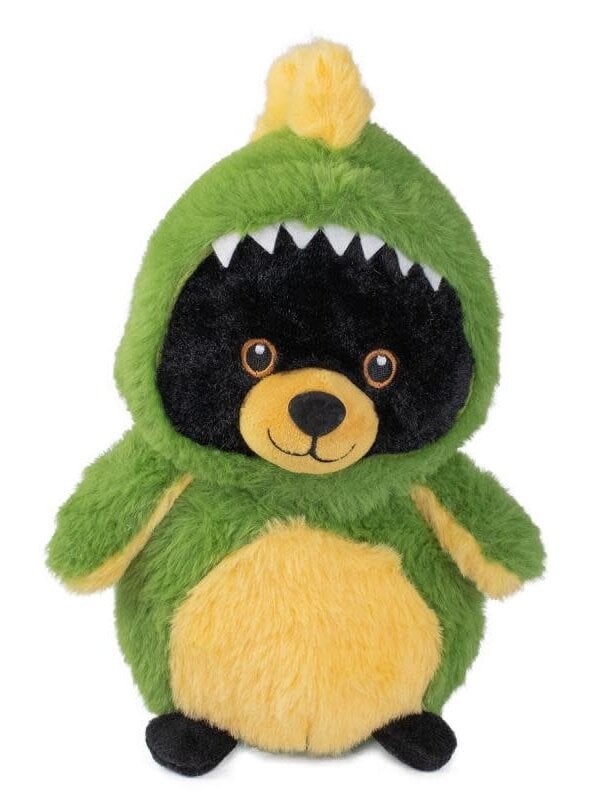 8" Black Bear in Dinosaur Costume