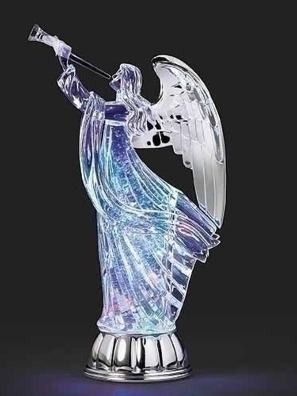 12"H LIGHTED SWIRL ANGEL MULTI-COLOR LIGHTS