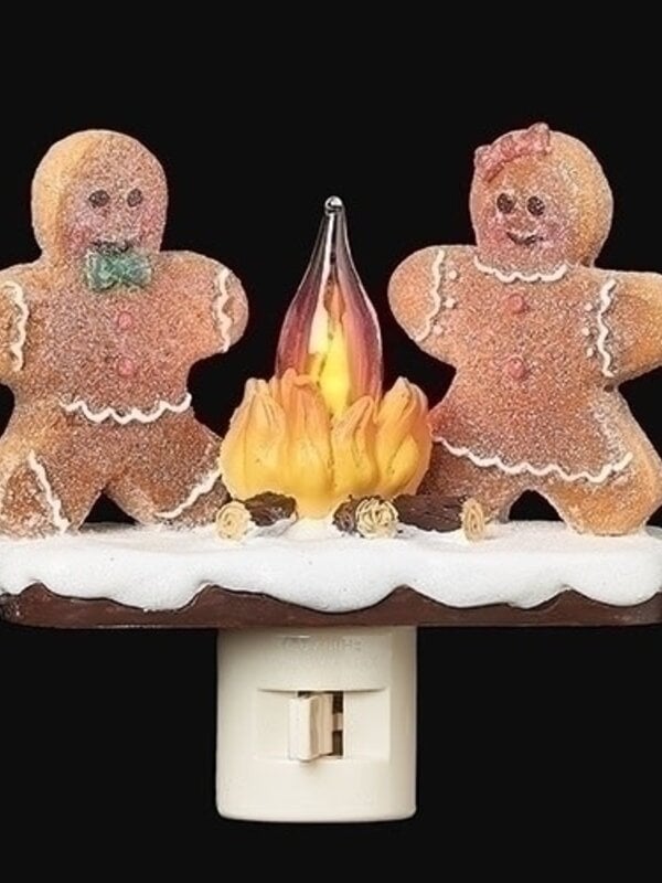4.5"H GINGERBREAD CAMPFIRE NIGHT LIGHT