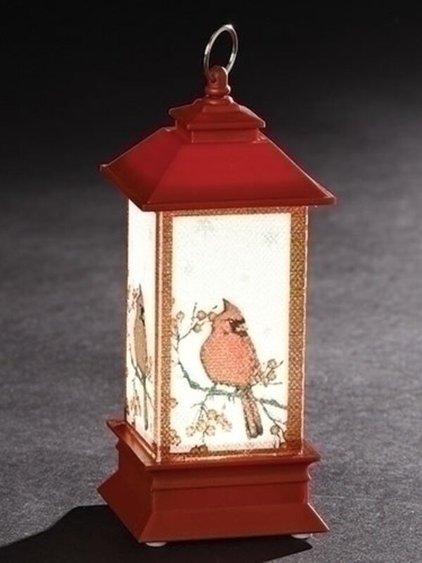 5"H LED LANTERN W/CARDINAL