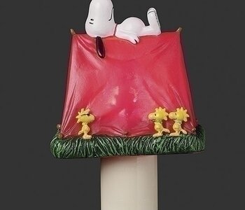 5"H LIGHTED REVEAL TENT SNOOPY NIGHT-LIGHT