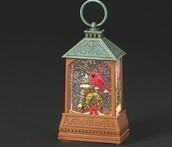5.5"H LIGHTED CARDINAL LANTERN JOY WREATH