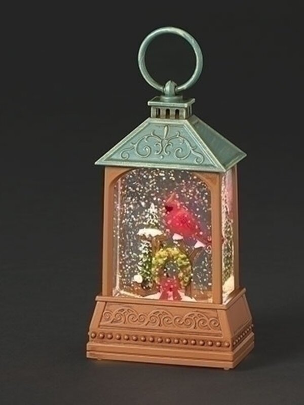 5.5"H LIGHTED CARDINAL LANTERN JOY WREATH