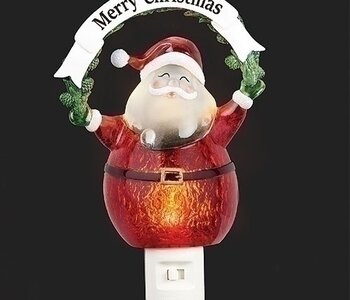 7.25"H MERRY CHRISTMAS SANTA NIGHT LIGHT