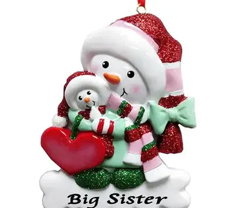 Big Sister - Snowman Ornament
