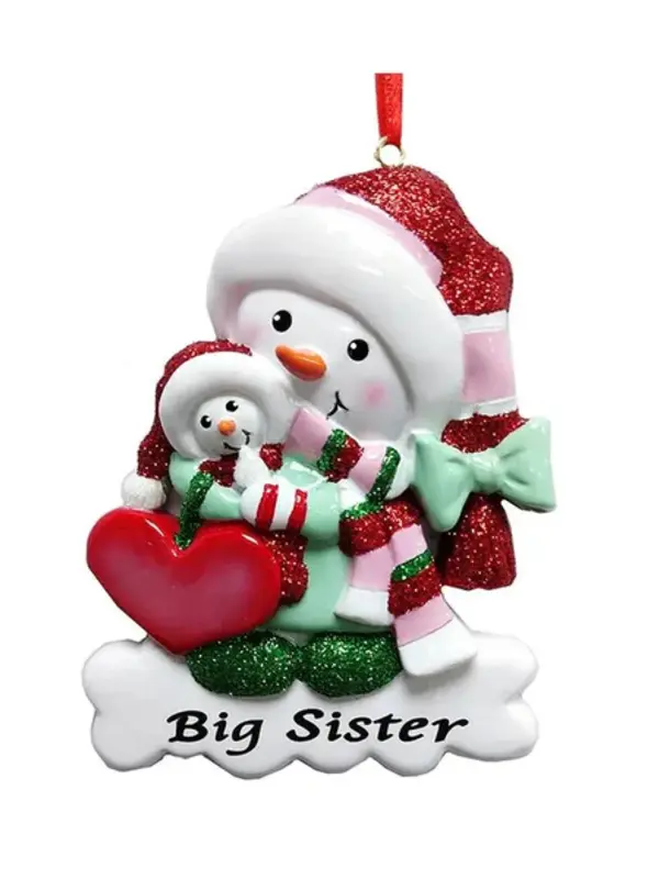 Big Sister - Snowman Ornament