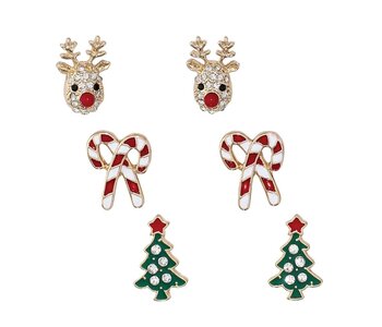 Rudolph, Tree, Candy Cane Trio