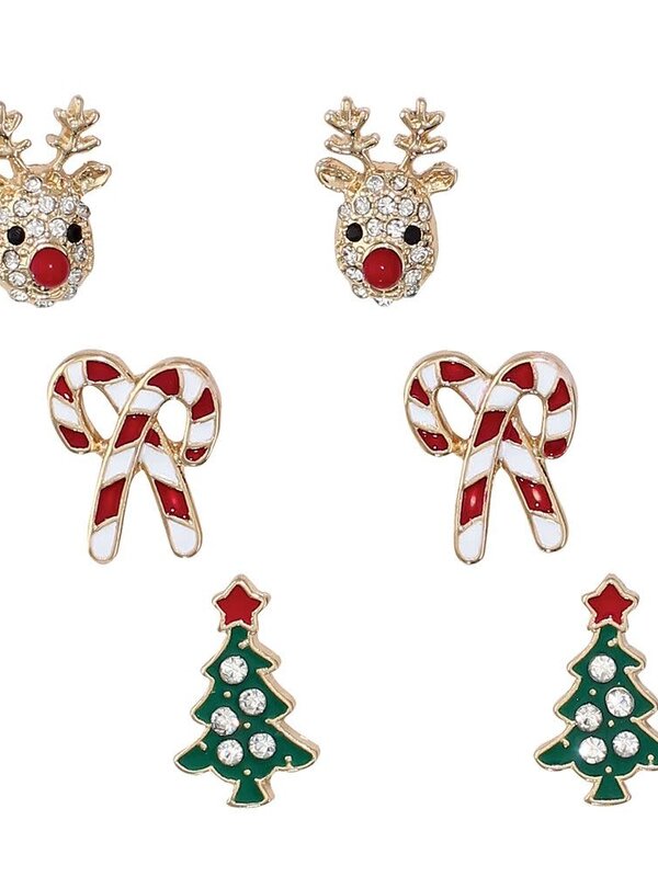 Rudolph, Tree, Candy Cane Trio