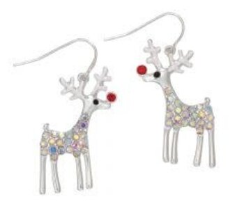 Silver Rudolph w AB Crystals