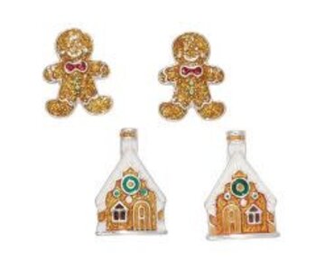 Glitter Gingerbread Duo