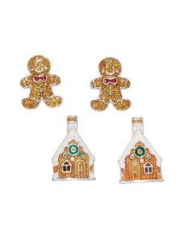 Glitter Gingerbread Duo