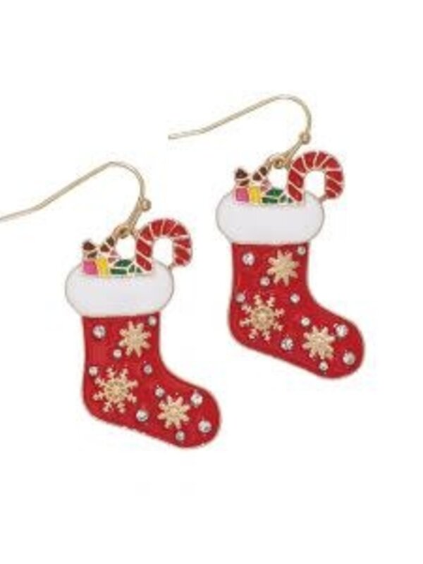 Red Stocking w Snowflakes