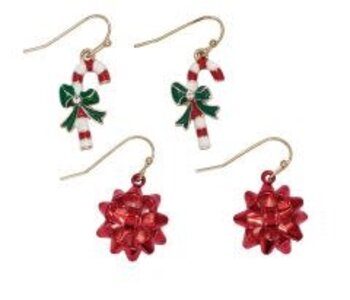 Candy Cane and Bow Duo