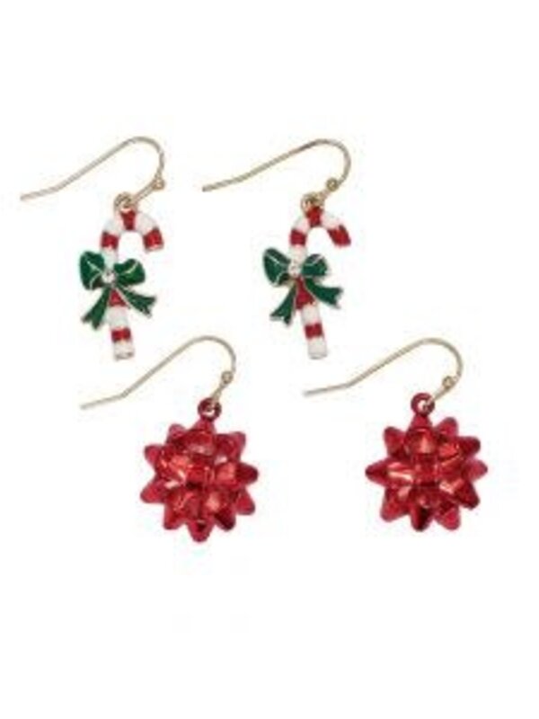 Candy Cane and Bow Duo