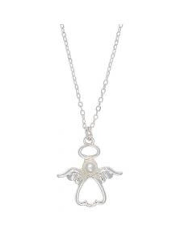 Silver Angel with Pearl