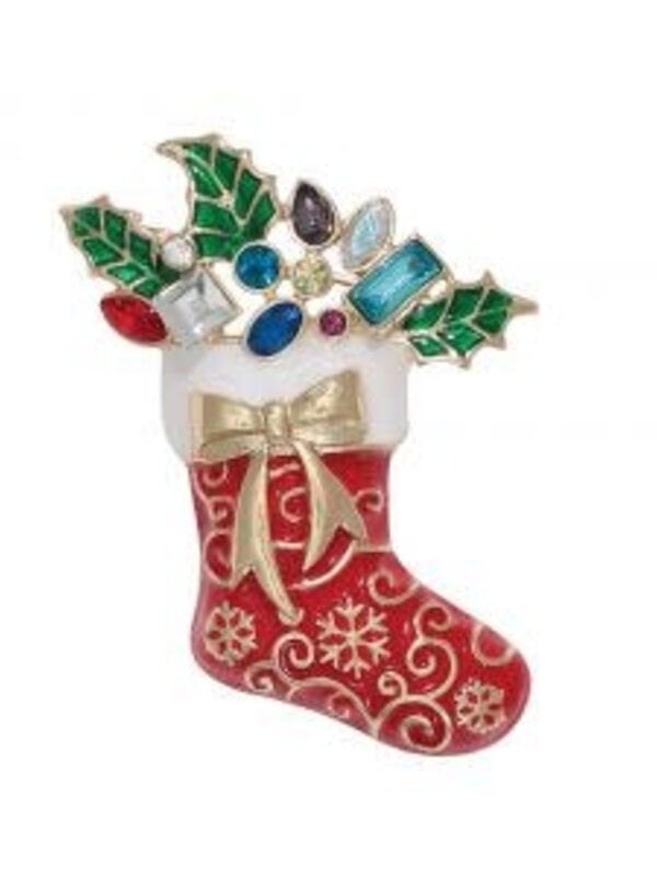 Christmas Stocking w Holly