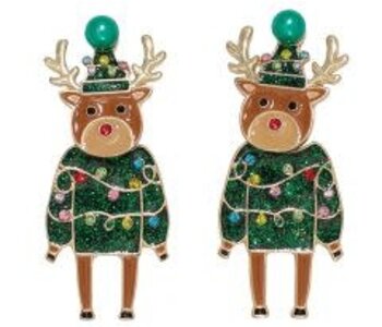 Green Rudolph w Crystals