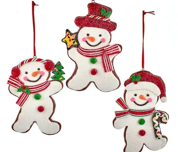 Snowman Gingerbread Festive Holiday Decorations