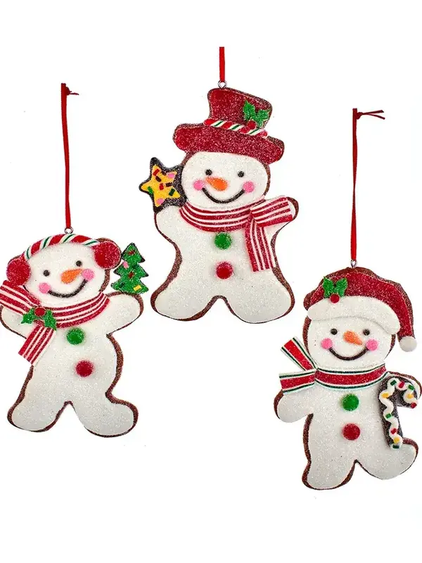 Snowman Gingerbread Festive Holiday Decorations