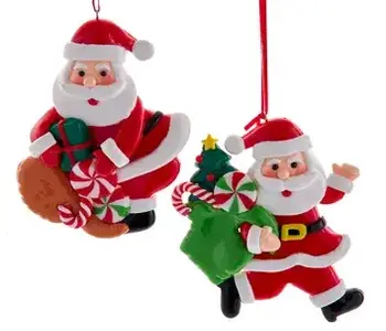 Playful Santa Christmas Ornaments