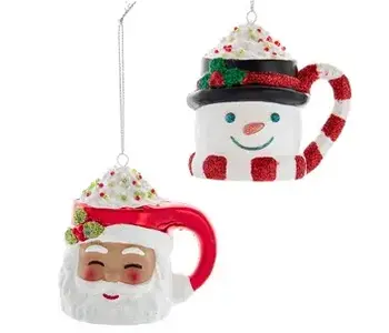 Santa & Snowman Teacup Ornaments