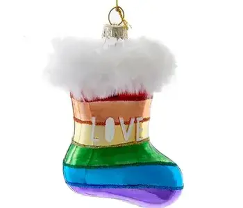 Rainbow Pride Love Stocking Ornament
