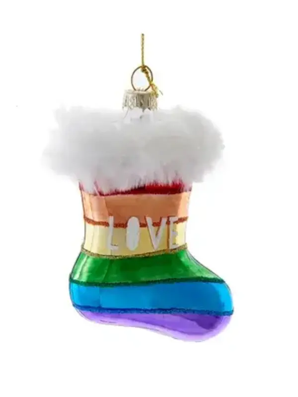Rainbow Pride Love Stocking Ornament