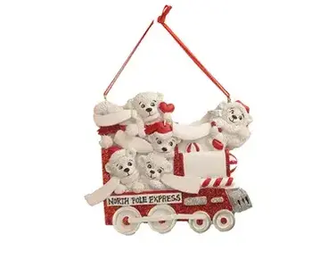 North Pole Express Bear Family Of 5