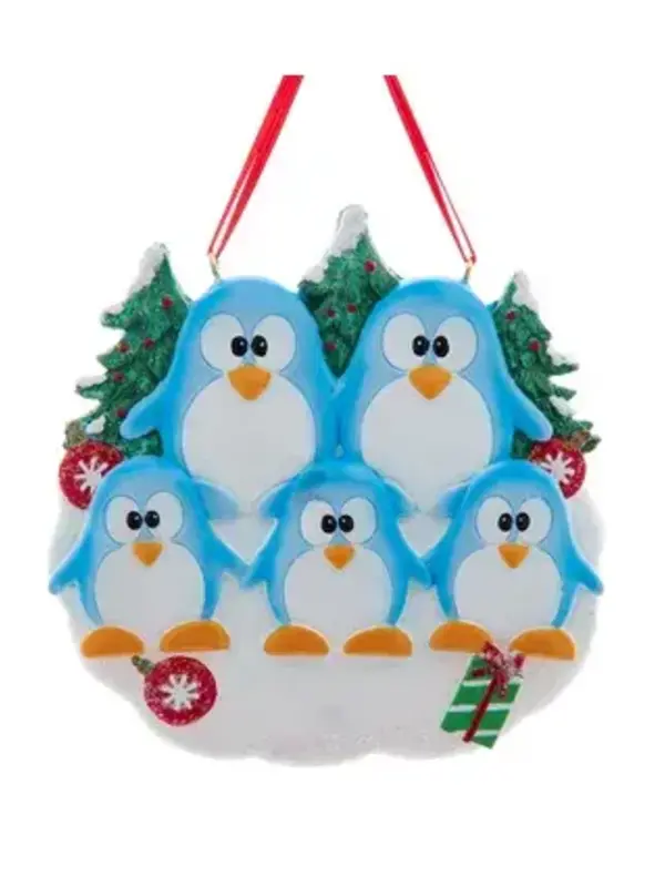 Penguin Family of 5 Ornament